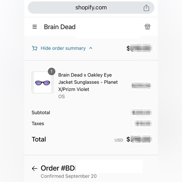 NEW 2024 BRAIN DEAD X OAKLEY Eye Jacket Prizm Violet Lens W/Brain Dead TOTE BAG! - Picture 7 of 11